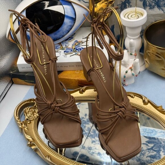 🆕 LOEFFLER RANDALL 🧿 NWOT Ryder Leather Knotted Sandals, Chocolate Brown, Sz 7 - Picture 5 of 16